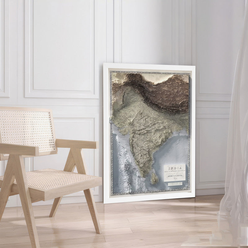 LuxuryStroke's India Map Landscape Art, Acrylic Landscape Paintingand Beautiful Landscape Art - Map Of Indian Mystique: Impressionist Map