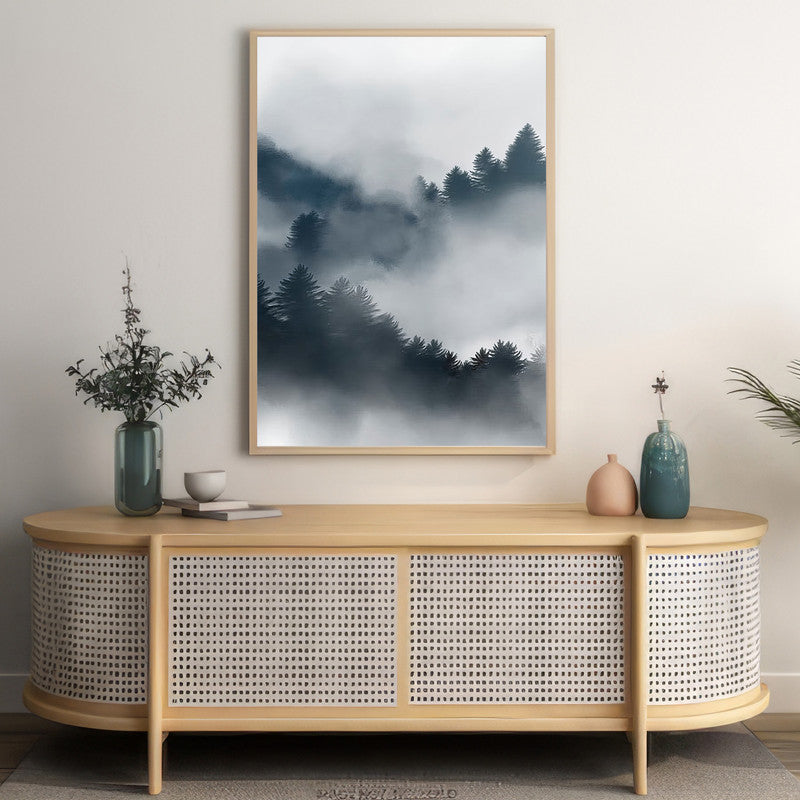 LuxuryStroke's Mountain Landscape Artwork, Nature Painting Landscapeand Acrylic Landscape Painting - Majestic Mountainscape: Fine Art Landscape Painting