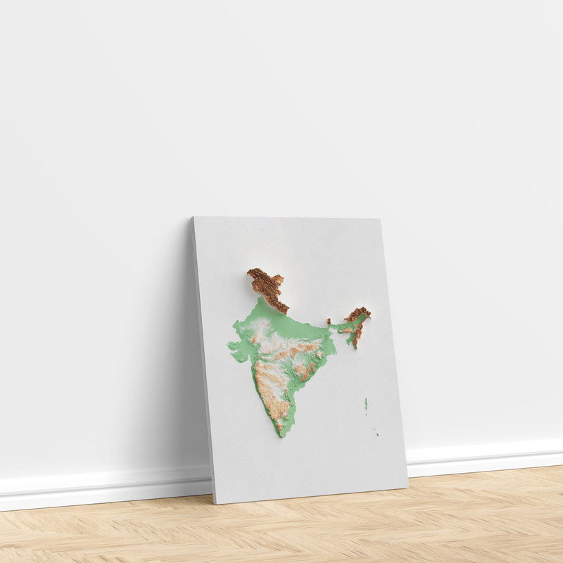 LuxuryStroke's India Map Landscape Art, Acrylic Landscape Paintingand Beautiful Landscape Art - The Land of Diversity: Aesthetic Indian Map Painting