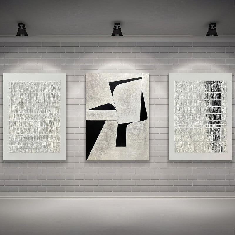 LuxuryStroke's Abstract Boho Art, Abstract Artworkand Abstract Art Modern Art - Boho And Abstract Fusion - Set Of 3 Paintings