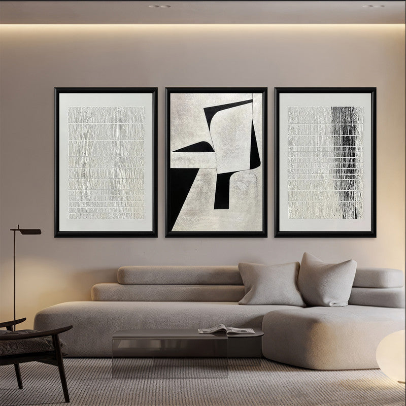 LuxuryStroke's Abstract Boho Art, Abstract Artworkand Abstract Art Modern Art - Boho And Abstract Fusion - Set Of 3 Paintings