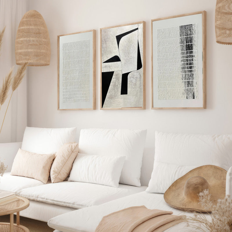 LuxuryStroke's Abstract Boho Art, Abstract Artworkand Abstract Art Modern Art - Boho And Abstract Fusion - Set Of 3 Paintings