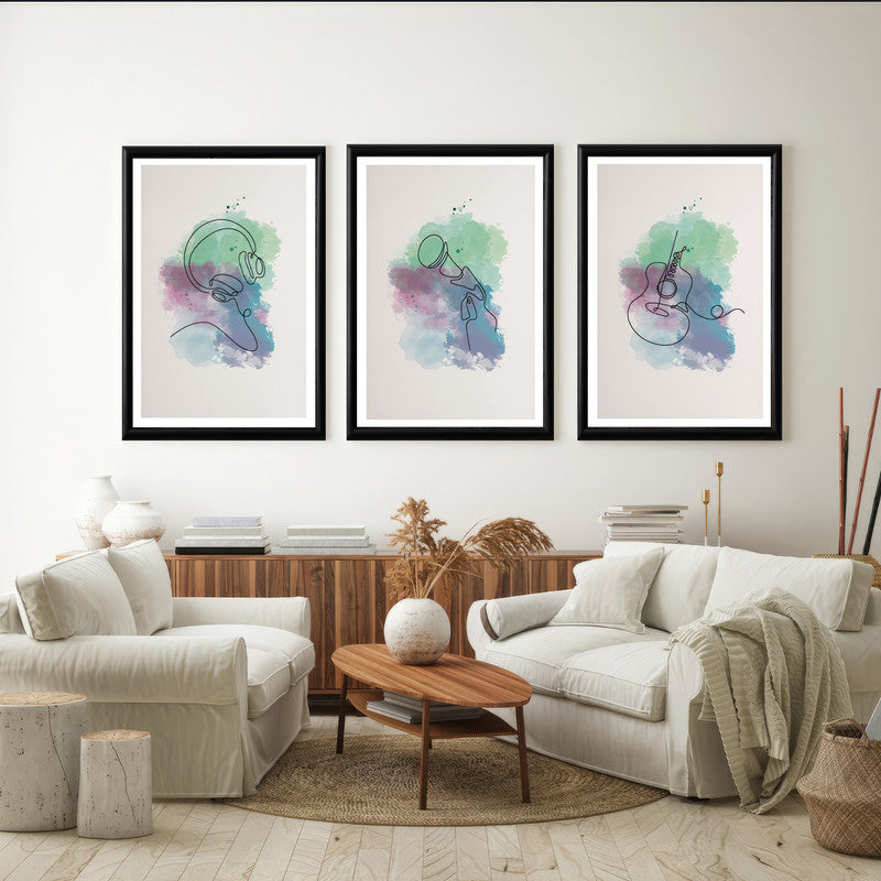 LuxuryStroke's Painting Motivational Quotes, Motivation Painting Quotesand Motivation Paintings With Quotes - Motivation Art - Set of 3 Paintings For Musicians