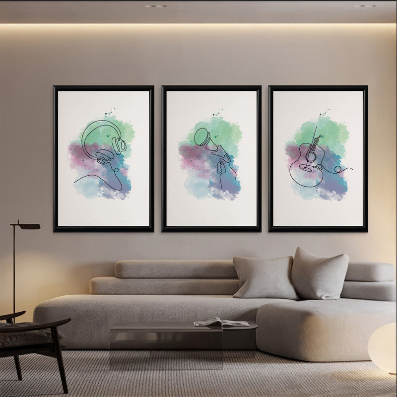 LuxuryStroke's Painting Motivational Quotes, Motivation Painting Quotesand Motivation Paintings With Quotes - Motivation Art - Set of 3 Paintings For Musicians