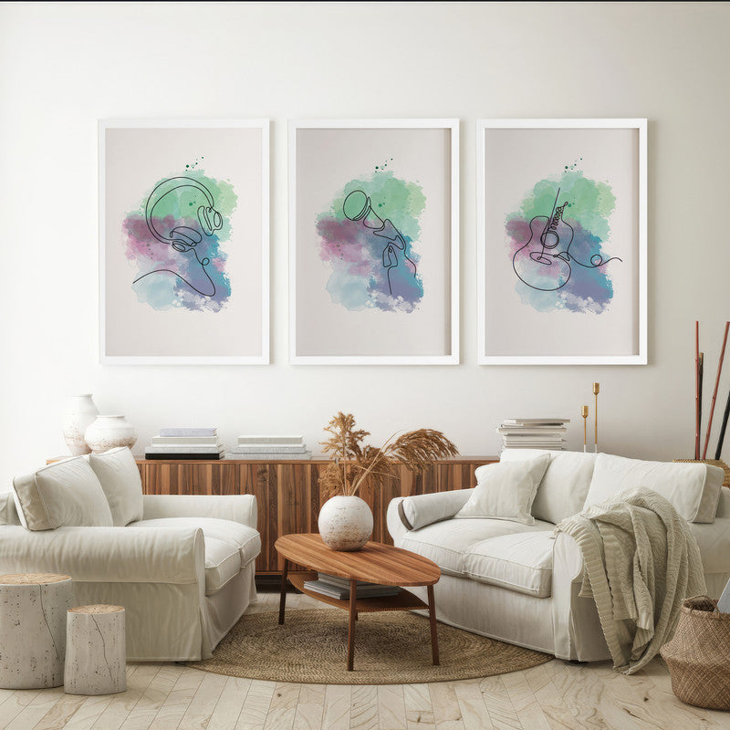 LuxuryStroke's Painting Motivational Quotes, Motivation Painting Quotesand Motivation Paintings With Quotes - Motivation Art - Set of 3 Paintings For Musicians
