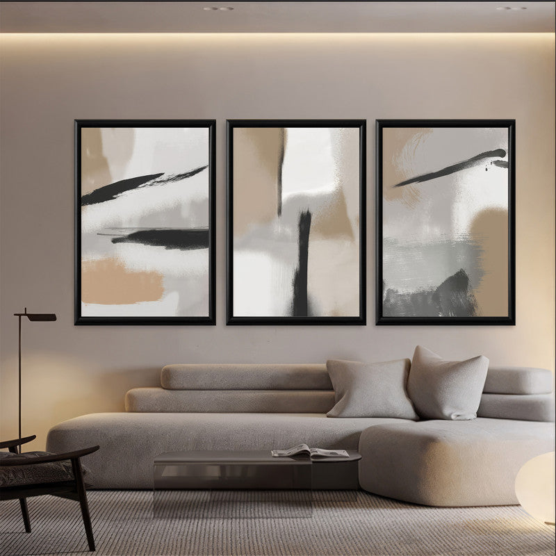 LuxuryStroke's Abstract Contemporary Painting, Abstract Acrylic Portraitand Contemporary Abstract Art - Abstract Art - Set Of 3 Paintings