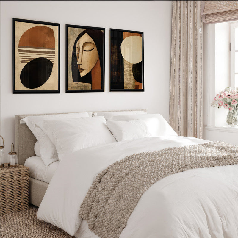 LuxuryStroke's Abstract Woman Painting, Abstract Painting Womanand Women Empowerment Art - Women Art - Set Of 3 Paintings