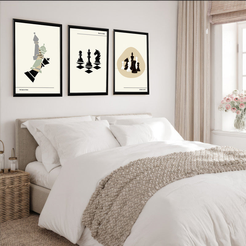 LuxuryStroke's Best Inspirational Paintings, Inspirational Art Paintingsand Best Inspirational Paintings - Motivation Art - Set Of 3 Chess Paintings