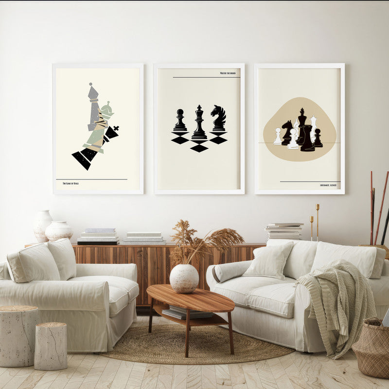 LuxuryStroke's Best Inspirational Paintings, Inspirational Art Paintingsand Best Inspirational Paintings - Motivation Art - Set Of 3 Chess Paintings