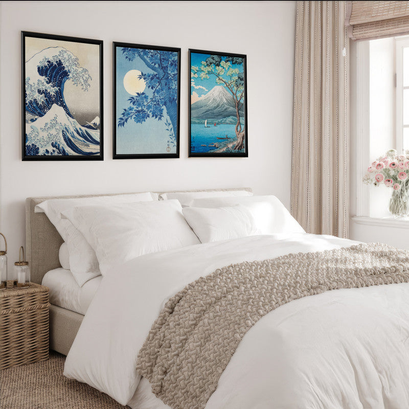LuxuryStroke's Landscape Art Watercolor, Landscape Painting Artworkand Acrylic Landscape Painting - Landscape Art : Set Of 3 Serene Landscape Paintings