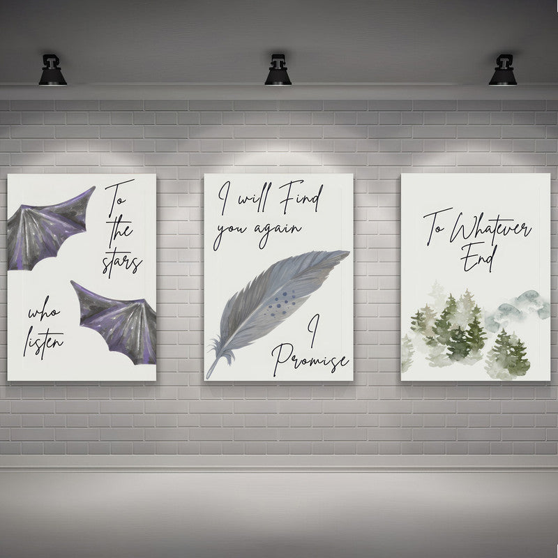 LuxuryStroke's Painting Motivational Quotes, Motivation Painting Quotesand Motivation Paintings With Quotes - Romantic Affirmations - Set Of 3 Affirmation-Fueled Posters