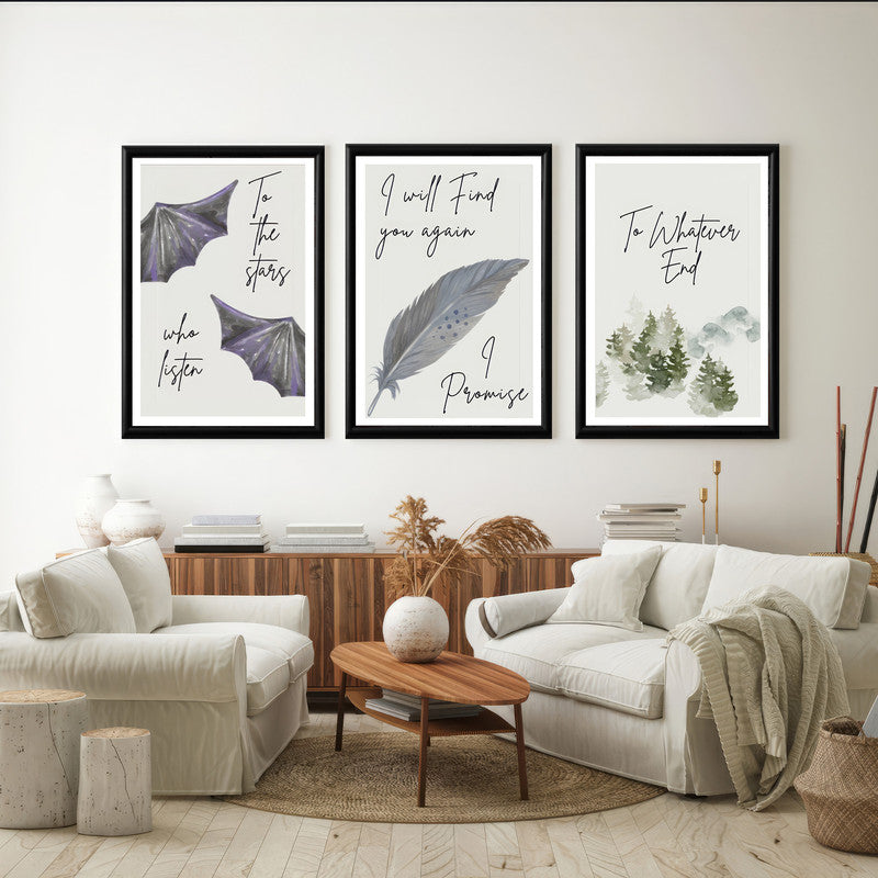 LuxuryStroke's Painting Motivational Quotes, Motivation Painting Quotesand Motivation Paintings With Quotes - Romantic Affirmations - Set Of 3 Affirmation-Fueled Posters