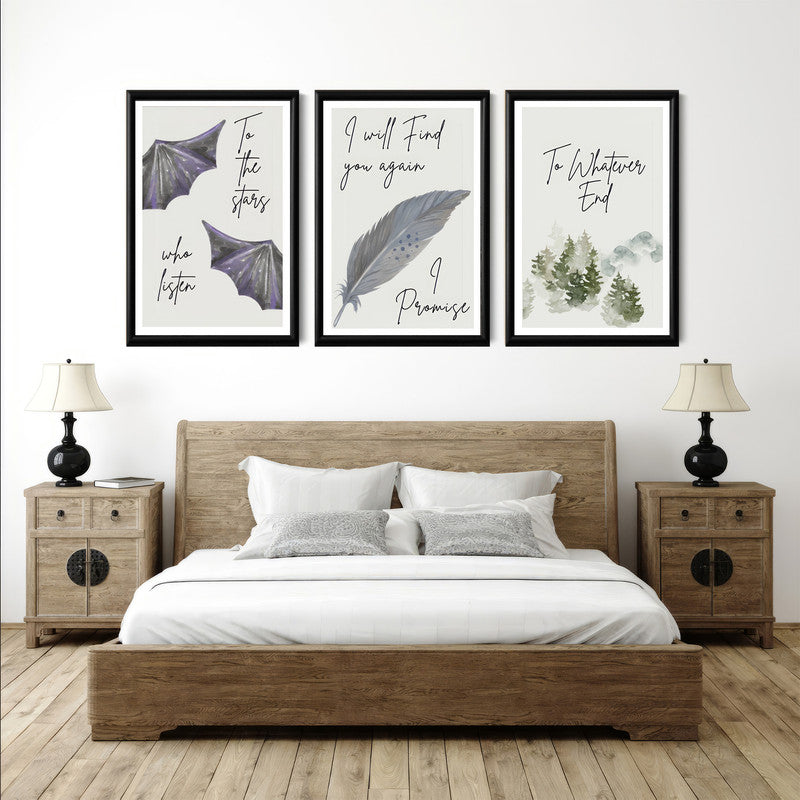 LuxuryStroke's Painting Motivational Quotes, Motivation Painting Quotesand Motivation Paintings With Quotes - Romantic Affirmations - Set Of 3 Affirmation-Fueled Posters