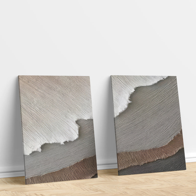 LuxuryStroke's Landscape Art, Beautiful Landscape Artand Scenery Art - Ocean Tranquility: Set Of 2 Serene Paintings