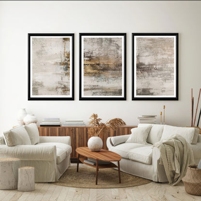 LuxuryStroke's Contemporary Abstract Art, Abstract Acrylic Portraitand Abstract Acrylic Art - Abstract Art - Playful Browns - Set Of 3 Paintings