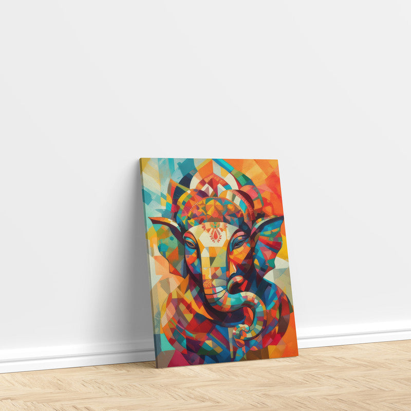 LuxuryStroke's Acrylic Ganesha Painting, Creative Ganesha Paintingand Modern Art Of Ganpati - Ganesha Art Masterpiece: Spiritual Art In Vibrant Hues