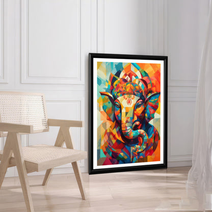 LuxuryStroke's Acrylic Ganesha Painting, Creative Ganesha Paintingand Modern Art Of Ganpati - Ganesha Art Masterpiece: Spiritual Art In Vibrant Hues