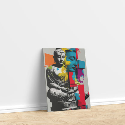 LuxuryStroke's Abstract Painting Buddha, Buddha Abstract Artand Buddha Acrylic Painting - Buddha's Enlightened Serenity: Spiritual Artistry