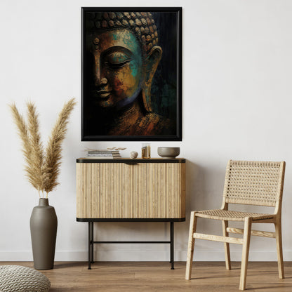 LuxuryStroke's Buddha Face Painting, Buddha Face Acrylic Paintingand Buddha Abstract Painting - Contemporary Buddha Painting