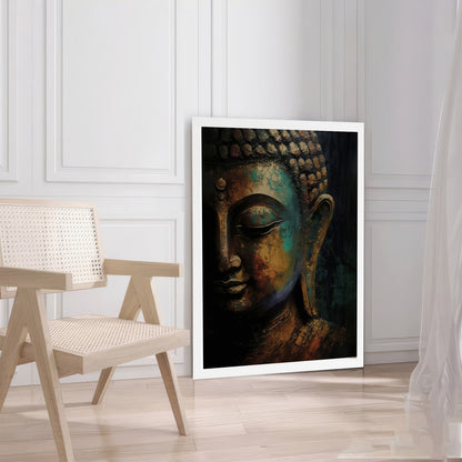 LuxuryStroke's Buddha Face Painting, Buddha Face Acrylic Paintingand Buddha Abstract Painting - Contemporary Buddha Painting