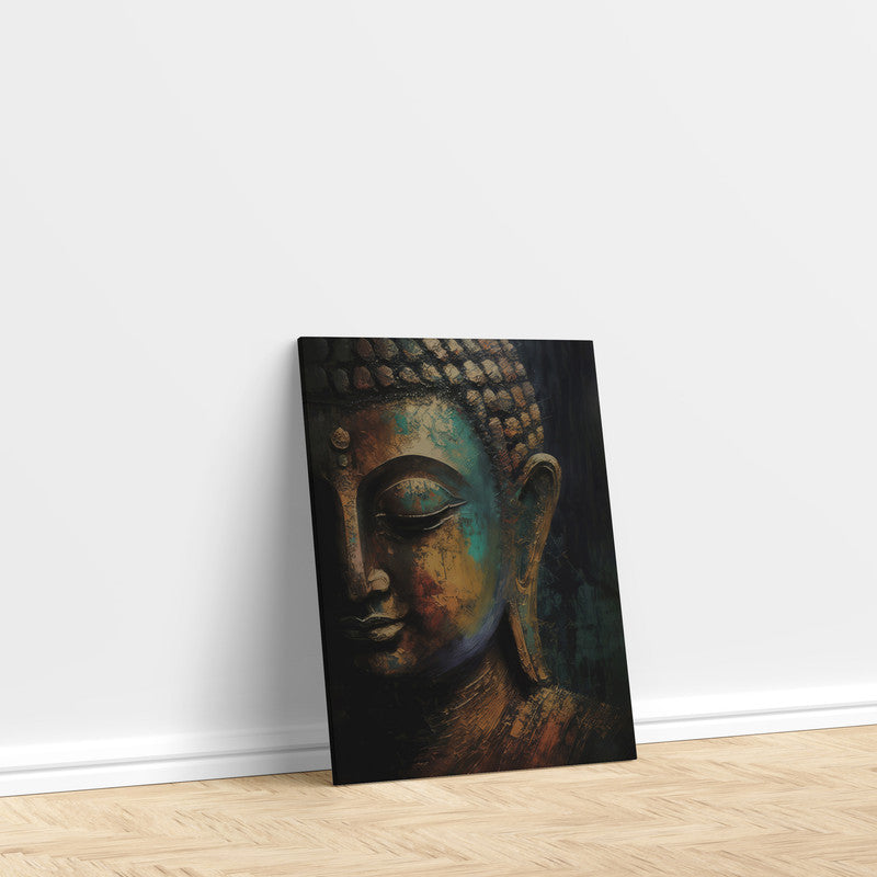 LuxuryStroke's Buddha Face Painting, Buddha Face Acrylic Paintingand Buddha Abstract Painting - Contemporary Buddha Painting