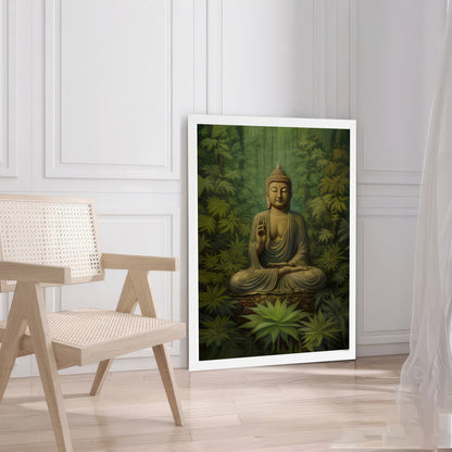 LuxuryStroke's Meditating Buddha Painting, Acrylic Buddha Paintingand Buddha Abstract Painting - Contemporary Buddha Painting