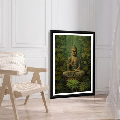 LuxuryStroke's Meditating Buddha Painting, Acrylic Buddha Paintingand Buddha Abstract Painting - Contemporary Buddha Painting