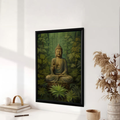 LuxuryStroke's Meditating Buddha Painting, Acrylic Buddha Paintingand Buddha Abstract Painting - Contemporary Buddha Painting