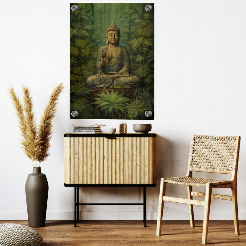 LuxuryStroke's Meditating Buddha Painting, Acrylic Buddha Paintingand Buddha Abstract Painting - Contemporary Buddha Painting