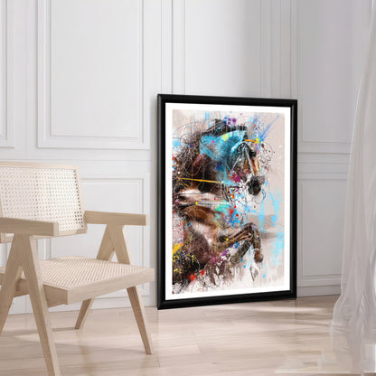 LuxuryStroke's Horse Art Minimalsitic Painting, Minimalistic Horse Paintingand Abstract Acrylic Artwork - Equine Elegance in Abstract Hues: Wildlife Artistry