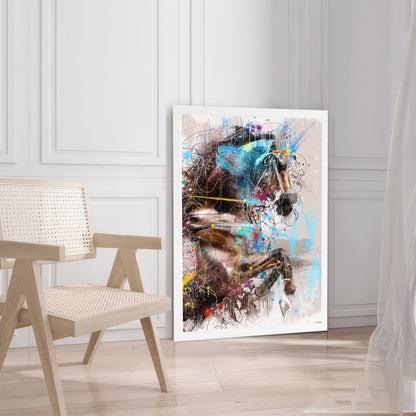 LuxuryStroke's Horse Art Minimalsitic Painting, Minimalistic Horse Paintingand Abstract Acrylic Artwork - Equine Elegance in Abstract Hues: Wildlife Artistry