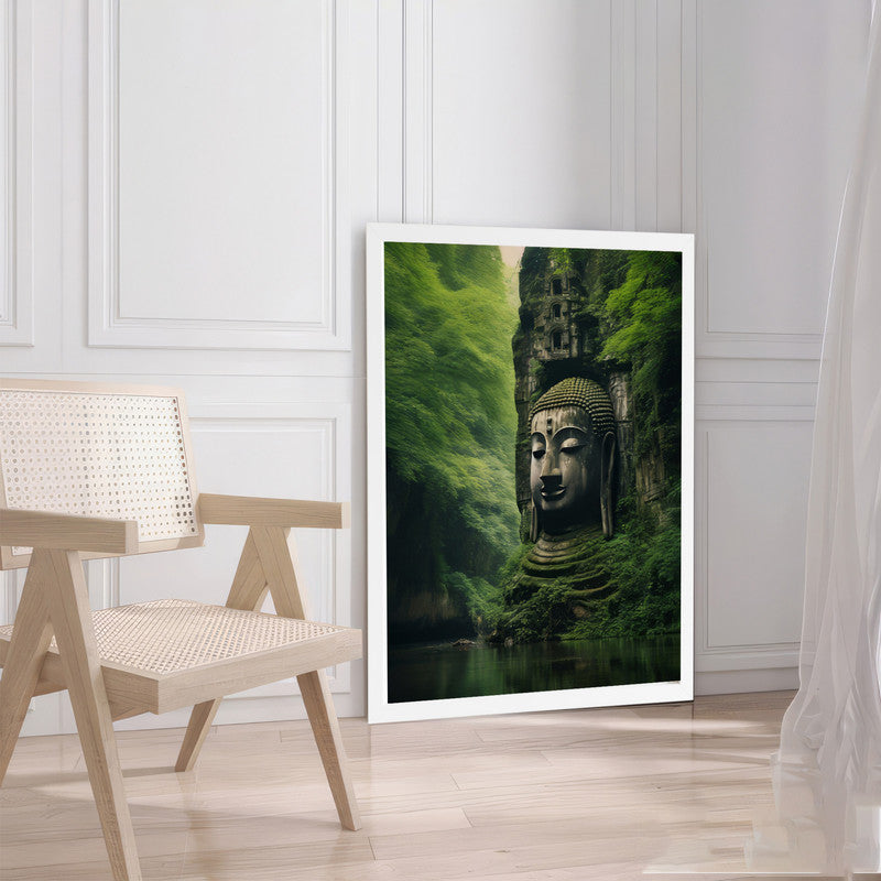 LuxuryStroke's Buddha Face Painting, Buddha Face Acrylic Paintingand Abstract Painting Buddha - Contemporary Buddha Painting