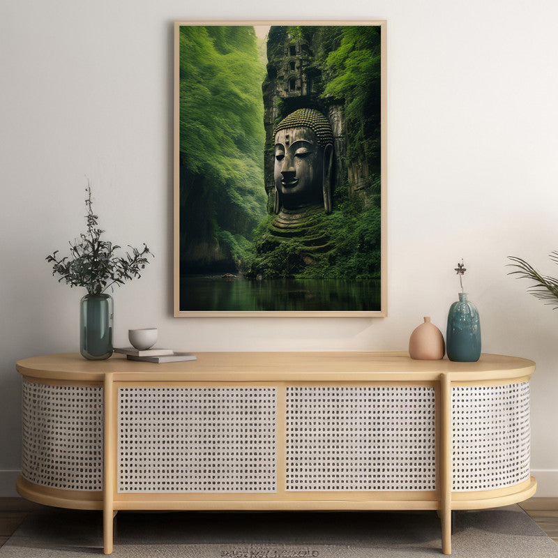 LuxuryStroke's Buddha Face Painting, Buddha Face Acrylic Paintingand Abstract Painting Buddha - Contemporary Buddha Painting