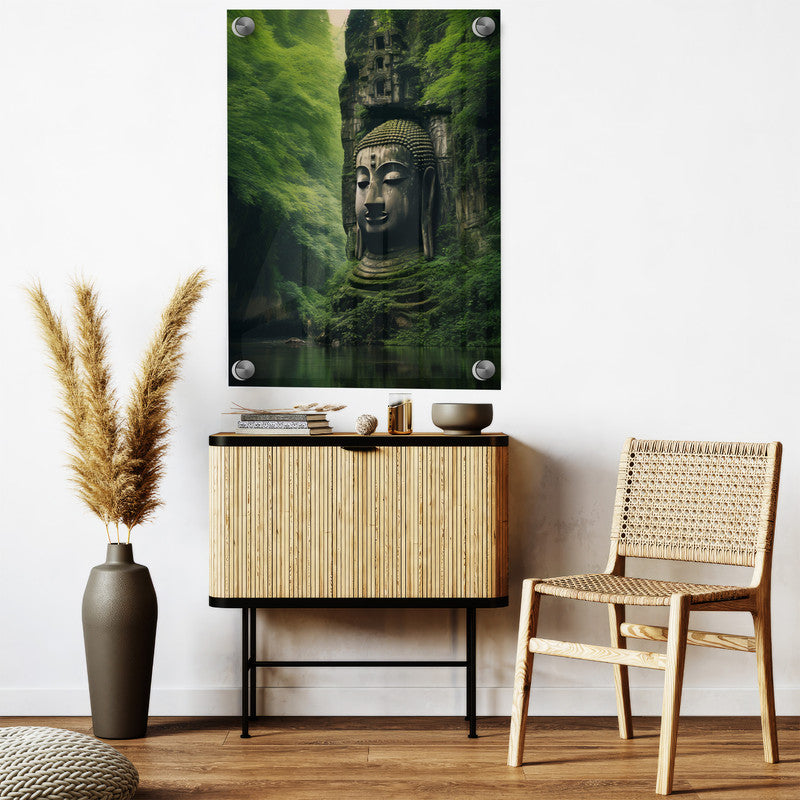 LuxuryStroke's Buddha Face Painting, Buddha Face Acrylic Paintingand Abstract Painting Buddha - Contemporary Buddha Painting