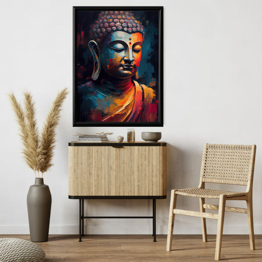 LuxuryStroke's Buddha Watercolor Painting, Buddha Face Acrylic Paintingand Buddha Face Painting - Contemporary Buddha Painting