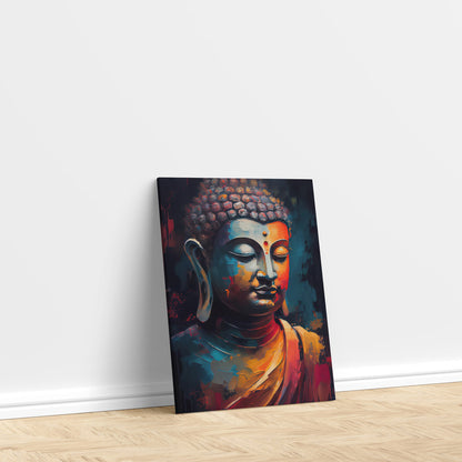 LuxuryStroke's Buddha Watercolor Painting, Buddha Face Acrylic Paintingand Buddha Face Painting - Contemporary Buddha Painting
