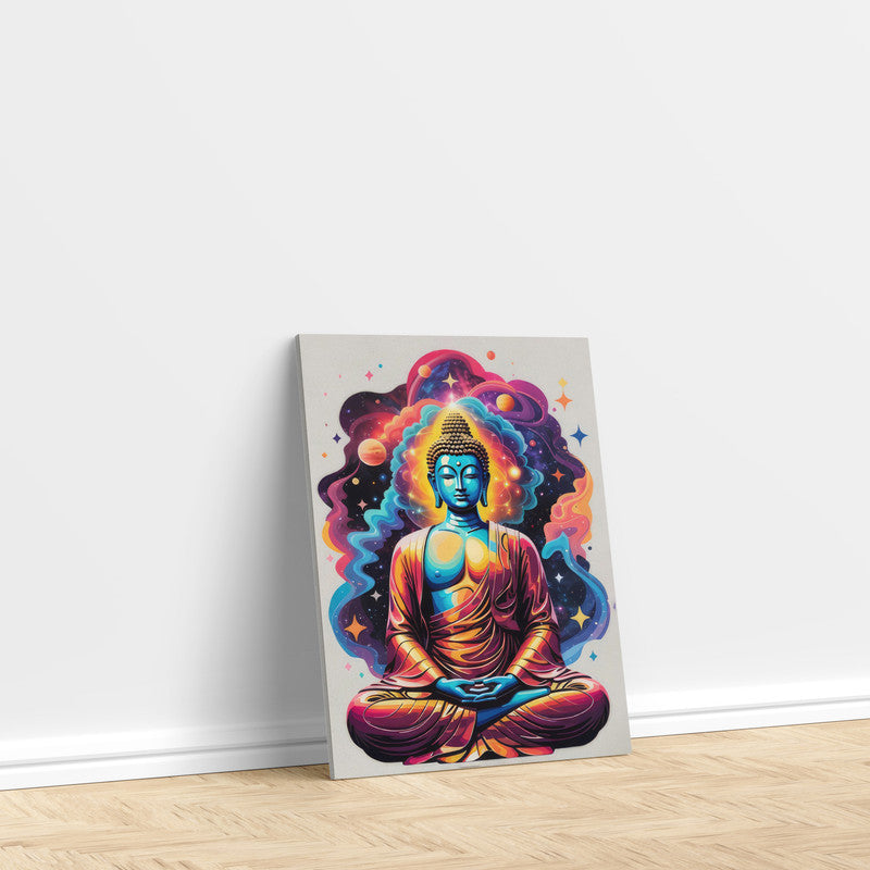 LuxuryStroke's Meditating Buddha Painting, Buddha Acrylic Paintingand Abstract Painting Buddha - Contemporary Watercolour Buddha Painting