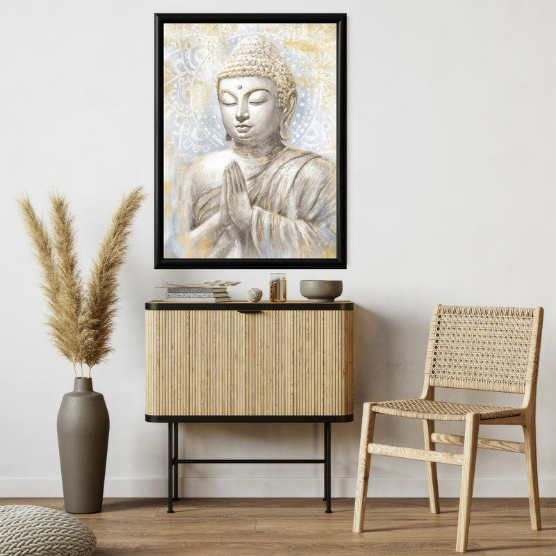 LuxuryStroke's Buddha Abstract Painting, Buddha Face Acrylic Paintingand Abstract Buddha Painting - Contemporary Buddha Painting