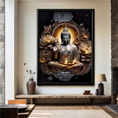LuxuryStroke's Abstract Buddha Painting, Abstract Painting Buddhaand Buddha Paintings For Living Room - Contemporary Buddha Painting