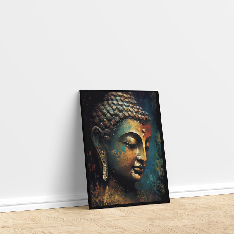 LuxuryStroke's Buddha Face Painting, Buddha Face Acrylic Paintingand Buddha Abstract Art - Contemporary Buddha Painting