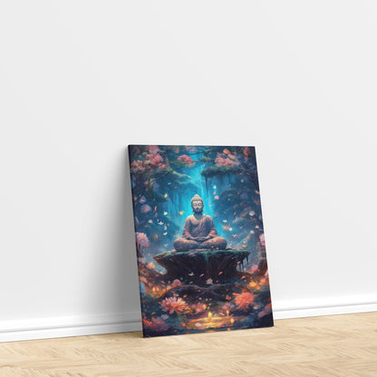 LuxuryStroke's Meditating Buddha Painting, Buddha Abstract Paintingand Buddha Watercolor Painting - Contemporary Buddha Painting