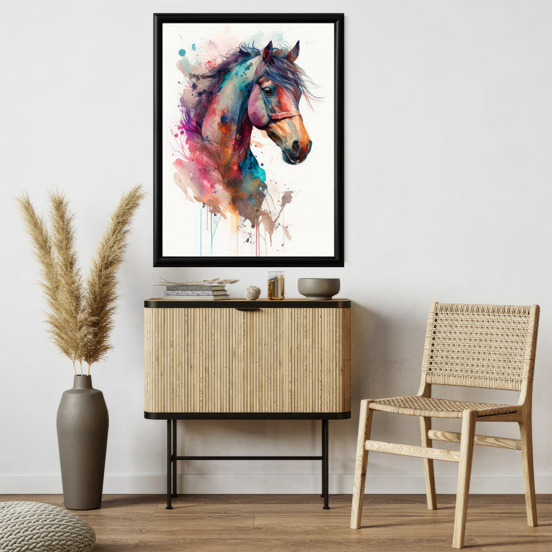 LuxuryStroke's Horse Art Minimalsitic Painting, Minimalistic Horse Paintingand Abstract Acrylic Artwork - Equine Elegance In Abstract Hues: Wildlife Artistry