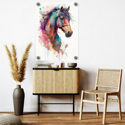 LuxuryStroke's Horse Art Minimalsitic Painting, Minimalistic Horse Paintingand Abstract Acrylic Artwork - Equine Elegance In Abstract Hues: Wildlife Artistry