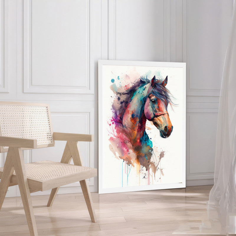 LuxuryStroke's Horse Art Minimalsitic Painting, Minimalistic Horse Paintingand Abstract Acrylic Artwork - Equine Elegance In Abstract Hues: Wildlife Artistry