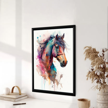 LuxuryStroke's Horse Art Minimalsitic Painting, Minimalistic Horse Paintingand Abstract Acrylic Artwork - Equine Elegance In Abstract Hues: Wildlife Artistry