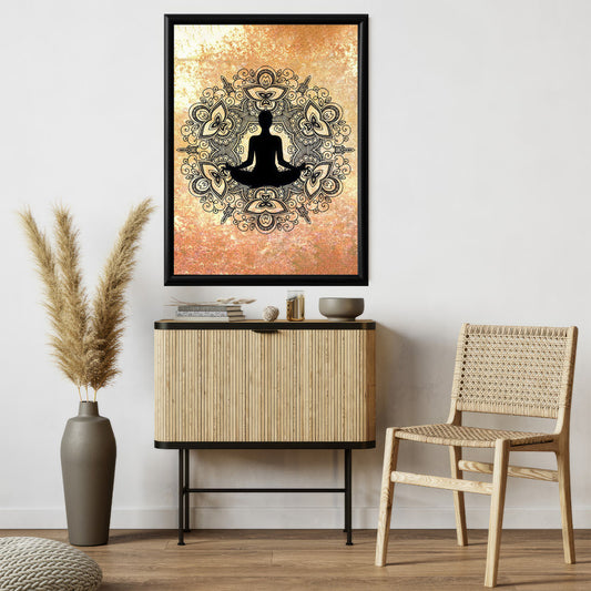 LuxuryStroke's Meditating Buddha Painting, Buddha Paintingand Gautam Buddha Acrylic Painting - Contemporary Shakyamuni Buddha Painting