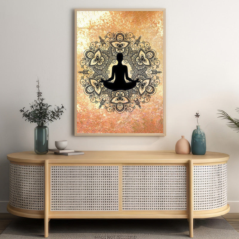 LuxuryStroke's Meditating Buddha Painting, Buddha Paintingand Gautam Buddha Acrylic Painting - Contemporary Shakyamuni Buddha Painting