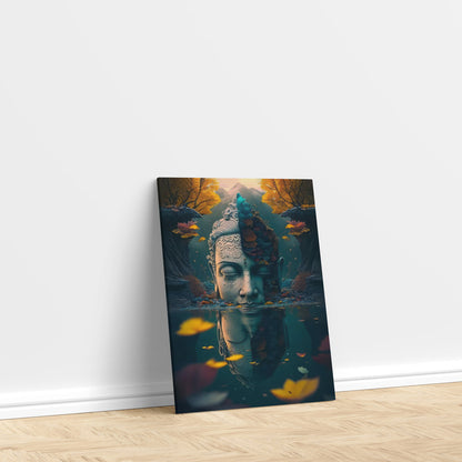 LuxuryStroke's Buddha Watercolor Painting, Buddha Face Paintingand Buddha Face Acrylic Painting - Contemporary Buddha Paintings