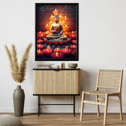 LuxuryStroke's Meditating Buddha Painting, Buddha Watercolor Paintingand Buddha Acrylic Painting - Contemporary Buddha Paintings