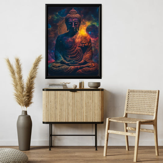 LuxuryStroke's Meditating Buddha Painting, Buddha Abstract Paintingand Buddha Abstract Art - Contemporary Watercolour Buddha Painting